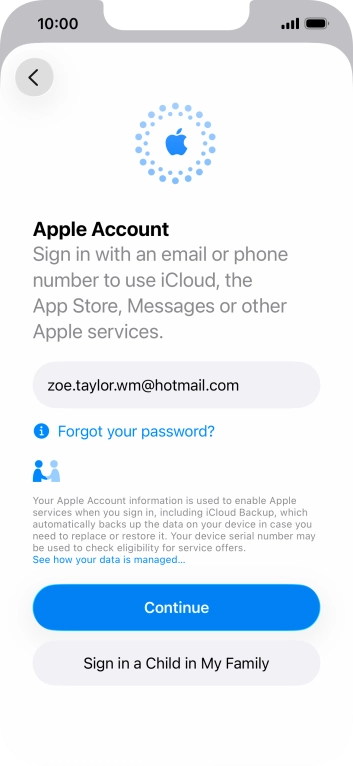 Press Continue. Press Continue.