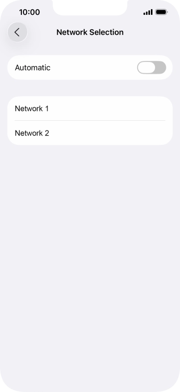 If you turn off the function, press the required network. If you turn off the function, press the required network.