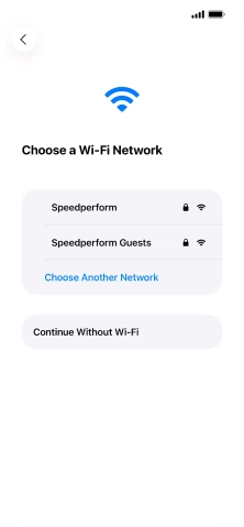 Press the required WiFi network. Press the required WiFi network.
