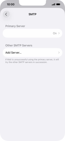 Press the field below 'Primary Server'.