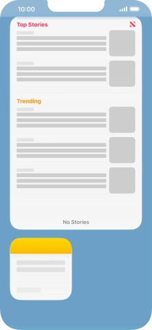 Press and hold the required widget until a pop-up menu is displayed. Press and hold the required widget until a pop-up menu is displayed.