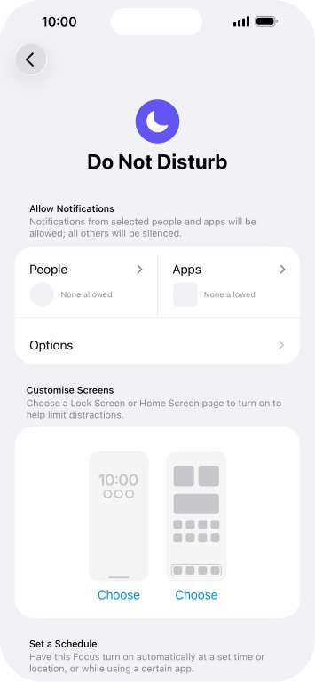 Press People and follow the instructions on the screen to select which contacts you would like to receive calls and notifications from when Do Not Disturb is turned on.