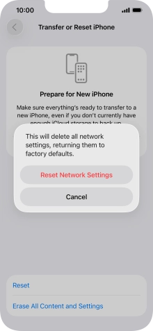 Press Reset Network Settings.