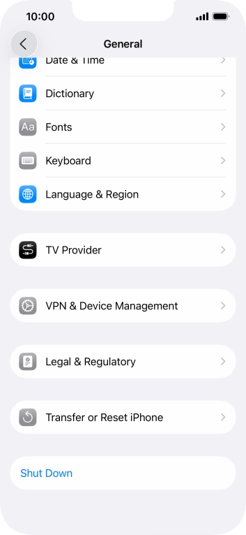 Press Transfer or Reset iPhone.
