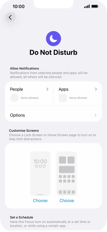 Press People and follow the instructions on the screen to select which contacts you would like to receive calls and notifications from when Do Not Disturb is turned on. Press People and follow the instructions on the screen to select which contacts you would like to receive calls and notifications from when Do Not Disturb is turned on.