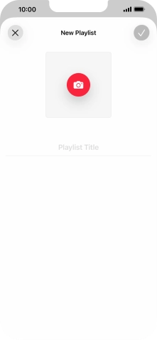 Press the text input field and key in a name for the playlist.