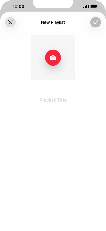 Press the text input field and key in a name for the playlist.