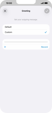 Press Record to start recording a personal greeting. Press Record to start recording a personal greeting.