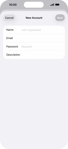 Press Name and key in the required sender name. Press Name and key in the required sender name.