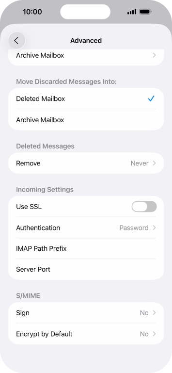 Press the indicator next to 'Use SSL' to turn on the function. Press the indicator next to 'Use SSL' to turn on the function.
