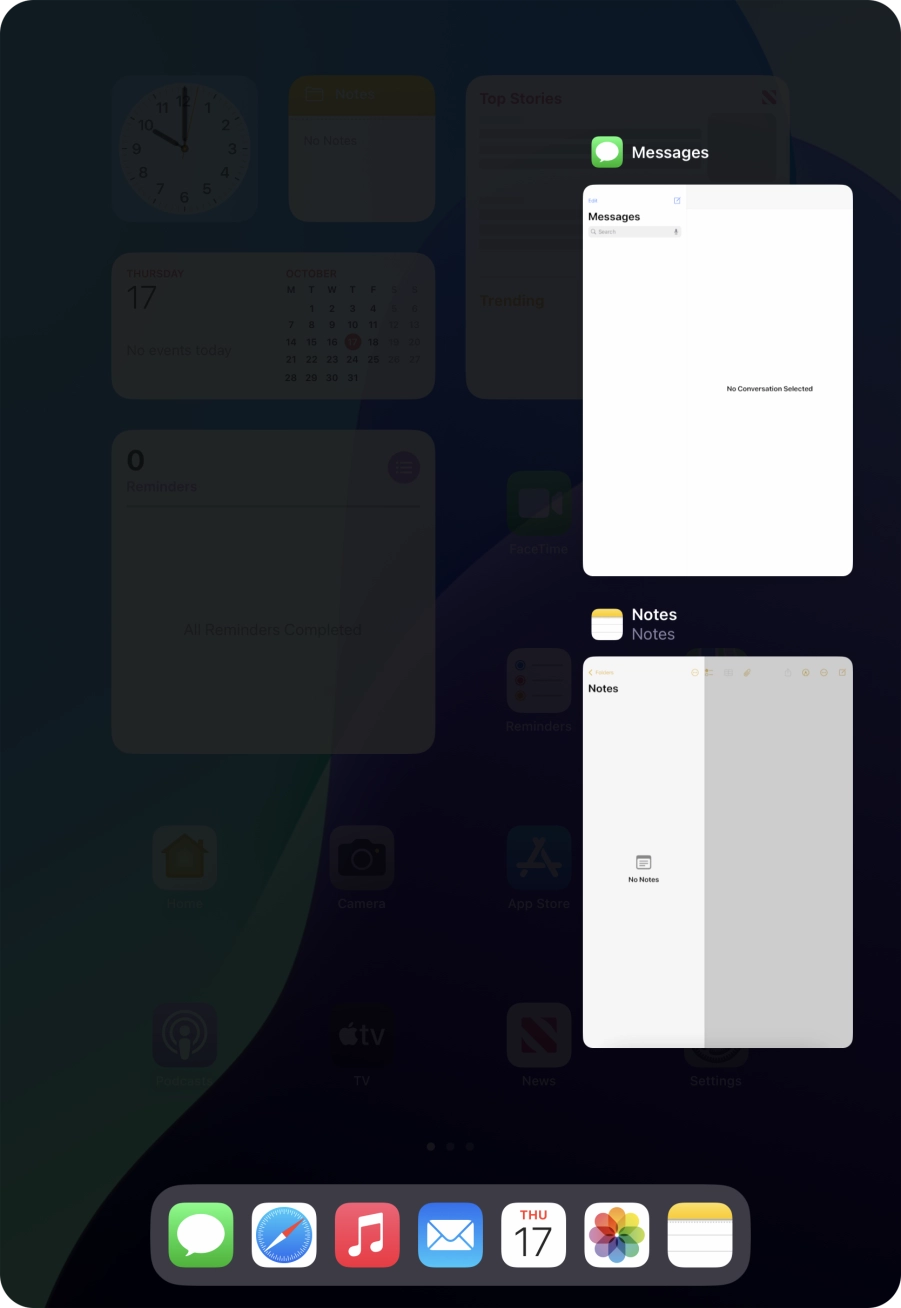 Slide upwards on the required application to end it. Slide upwards on the required application to end it.
