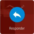 Prima o ícone de resposta para ativar o comando por voz.