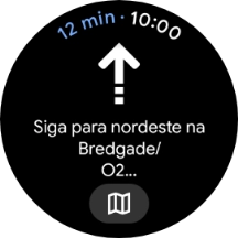 Siga as indicações no ecrã para encontrar o caminho para o destino pretendido.