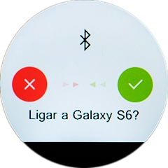 Prima o ícone para aceitar e arraste-o para a esquerda.