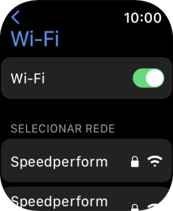 Prima a rede Wi-Fi pretendida.