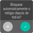 Prima o ícone para aceitar.