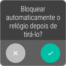 Prima o ícone para aceitar.