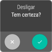 Prima o ícone para aceitar.