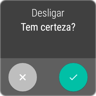 Prima o ícone para aceitar.