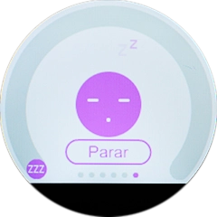 Prima Parar para terminar a medição quando acordar.