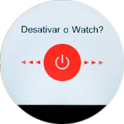 Arraste o ícone para desligar para a direita ou esquerda.