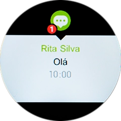 Agora é possível ler a mensagem curta.