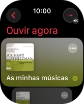 Prima a seta para a esquerda para apresentar o menu.