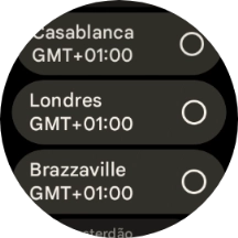 Prima o fuso horário pretendido.