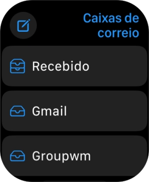 Prima a conta de e-mail pretendida.