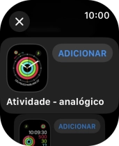 Prima o mostrador de relógio pretendido.