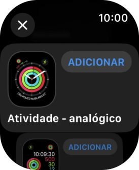 Prima o mostrador de relógio pretendido.