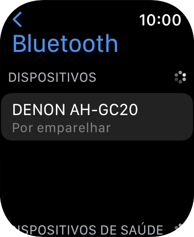 Prima o dispositivo Bluetooth pretendido.