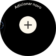 Prima o ícone para adicionar.