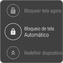 Prima Bloqueio de tela e introduza o código de bloqueio atual.