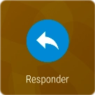Prima o ícone de resposta para ativar o comando por voz.