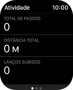 Continue a deslizar o dedo para cima e siga as indicações no ecrã para ter uma visão geral da semana atual ou para ajustar as suas metas de atividade diária.