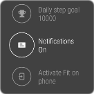 Prima Activate Fit on phone e siga as instruções no ecrã para instalar a Google Fit no telefone.