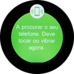 Prima o centro do ecrã quando tiver encontrado o telefone.