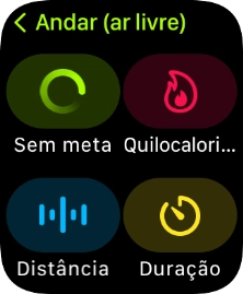 Prima a Digital Crown as vezes necessárias para voltar ao menu principal.