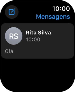 Prima a mensagem multimédia pretendida.