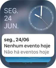 Prima em qualquer ponto do ecrã e mantenha premido um instante.