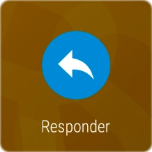 Prima o ícone de resposta para ativar o comando por voz.