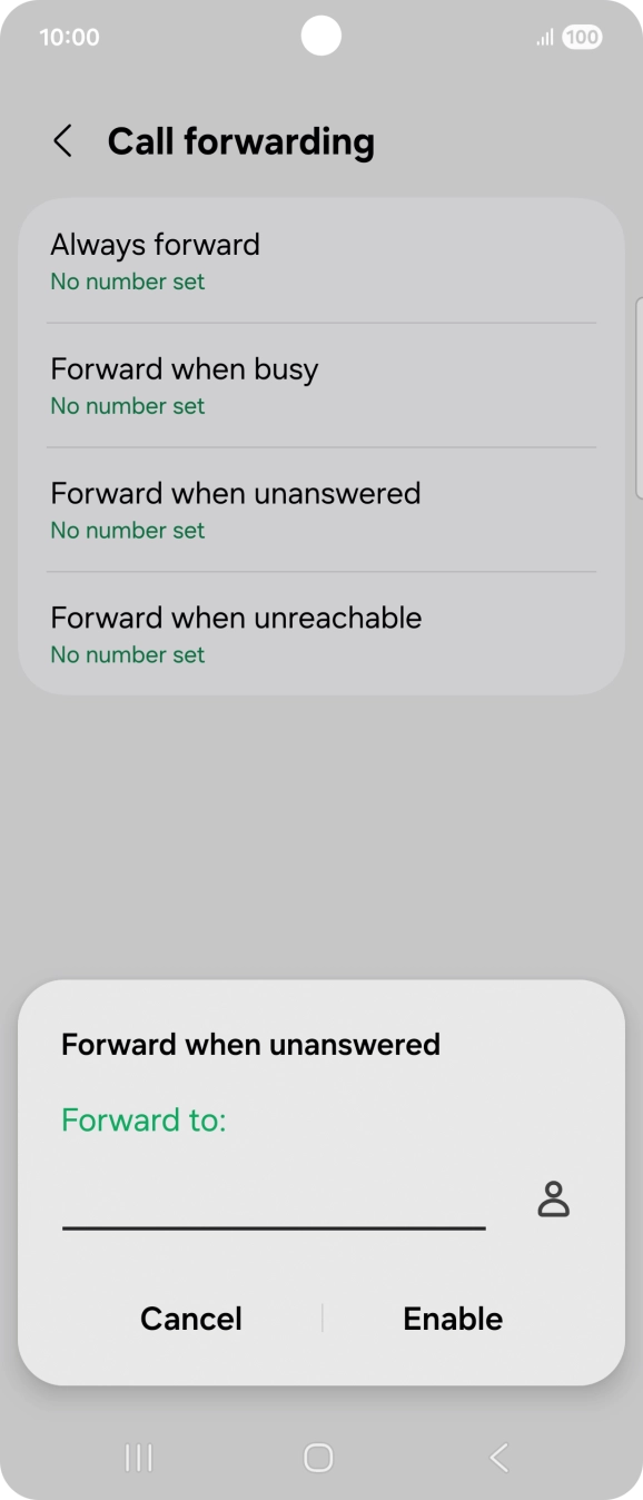 Key in +61101 and press Enable.