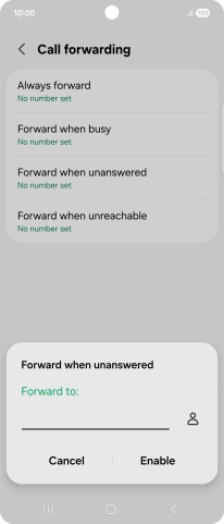 Key in +61101 and press Enable.