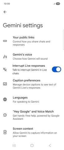 Follow the instructions on the screen to select the required settings.