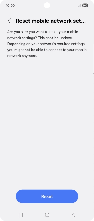 Press Reset. Press Reset.