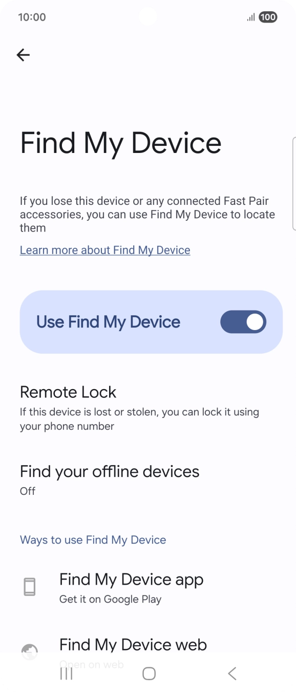 Press the Home key to return to the home screen.