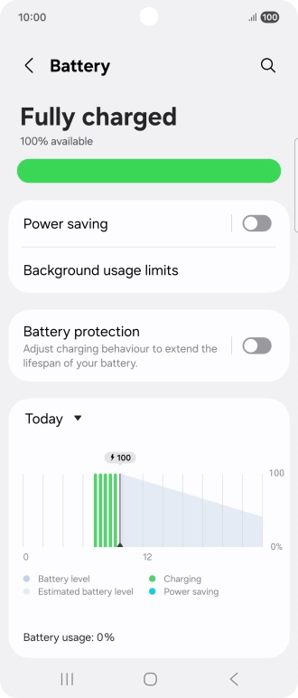 Press Power saving.