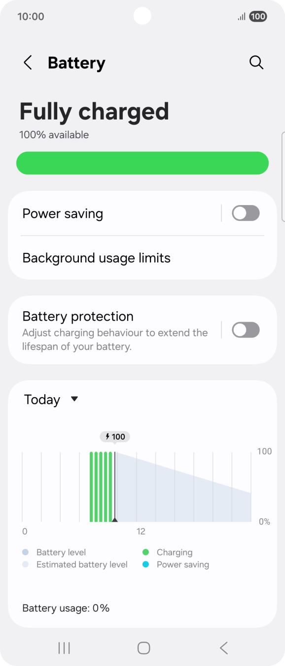 Press Power saving. Press Power saving.