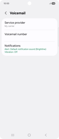Press Voicemail number.